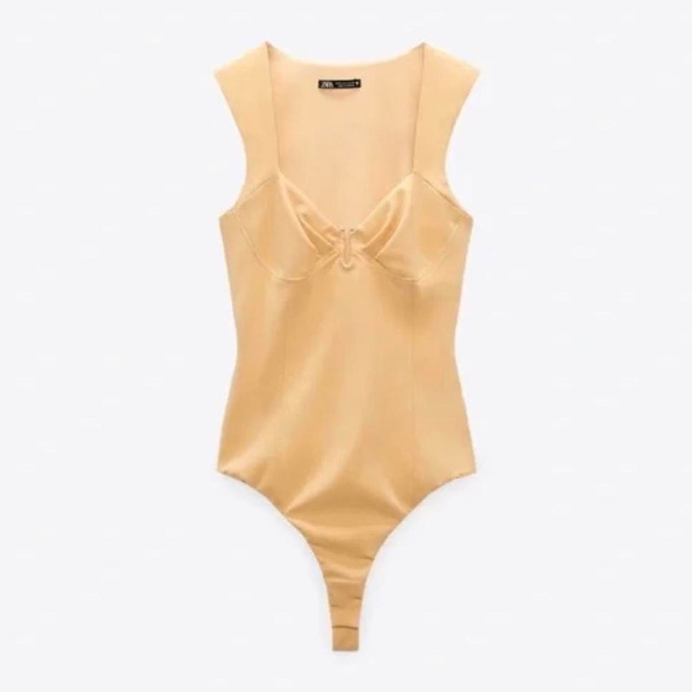 Zara Yellow Sleeveless Bodysuit